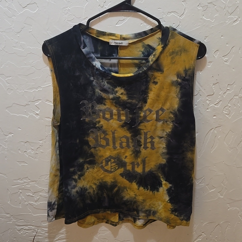 3/$10 TeenBell Yellow and Blue Tie-Dye Top